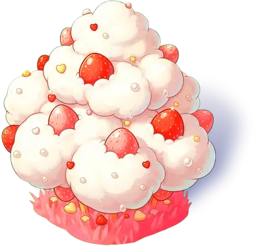 Sugar Cloud Bush, Valentine event building, animated