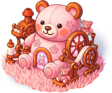 Teddy Stitcher, Valentine event building, animated