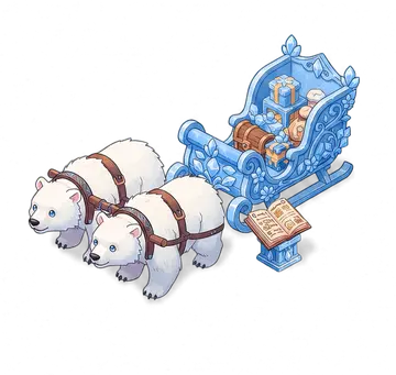 Winter event caravan, animated