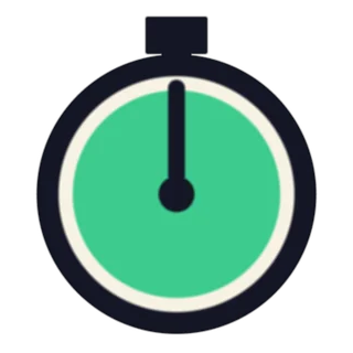 The order stopwatch emptying clockwise and turning red in its last seconds