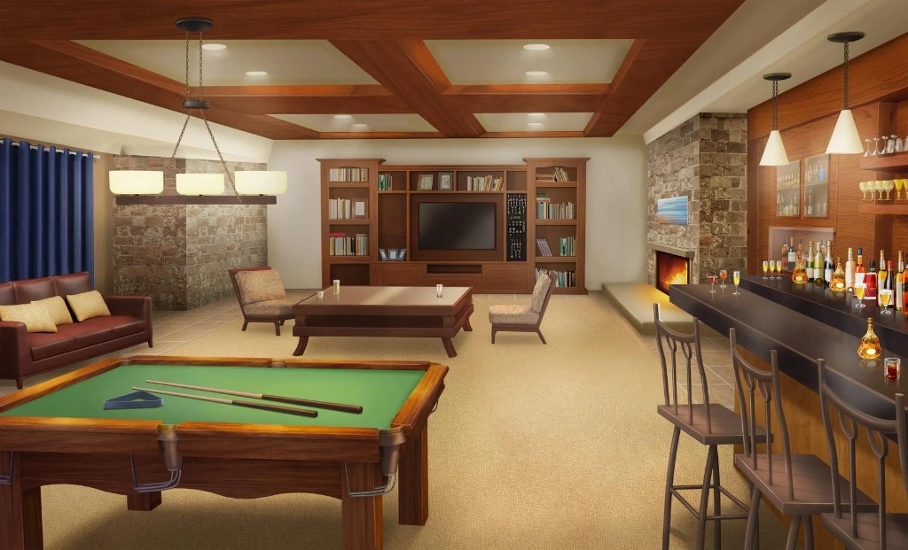 Frat party interior